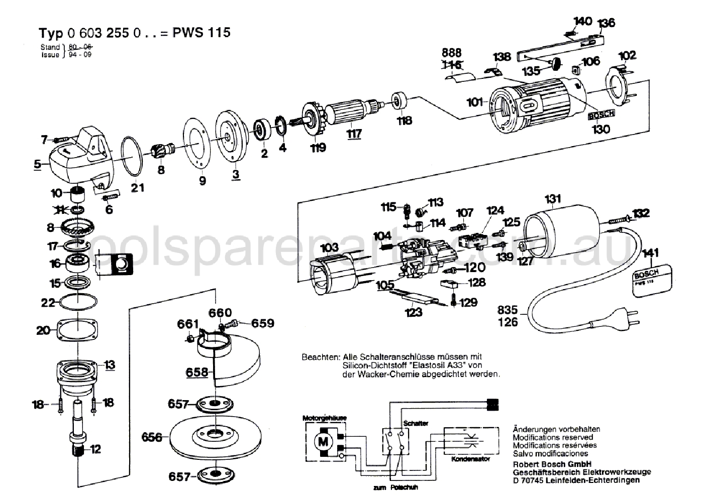 Bosch PWS 115 0603255037  Diagram 1