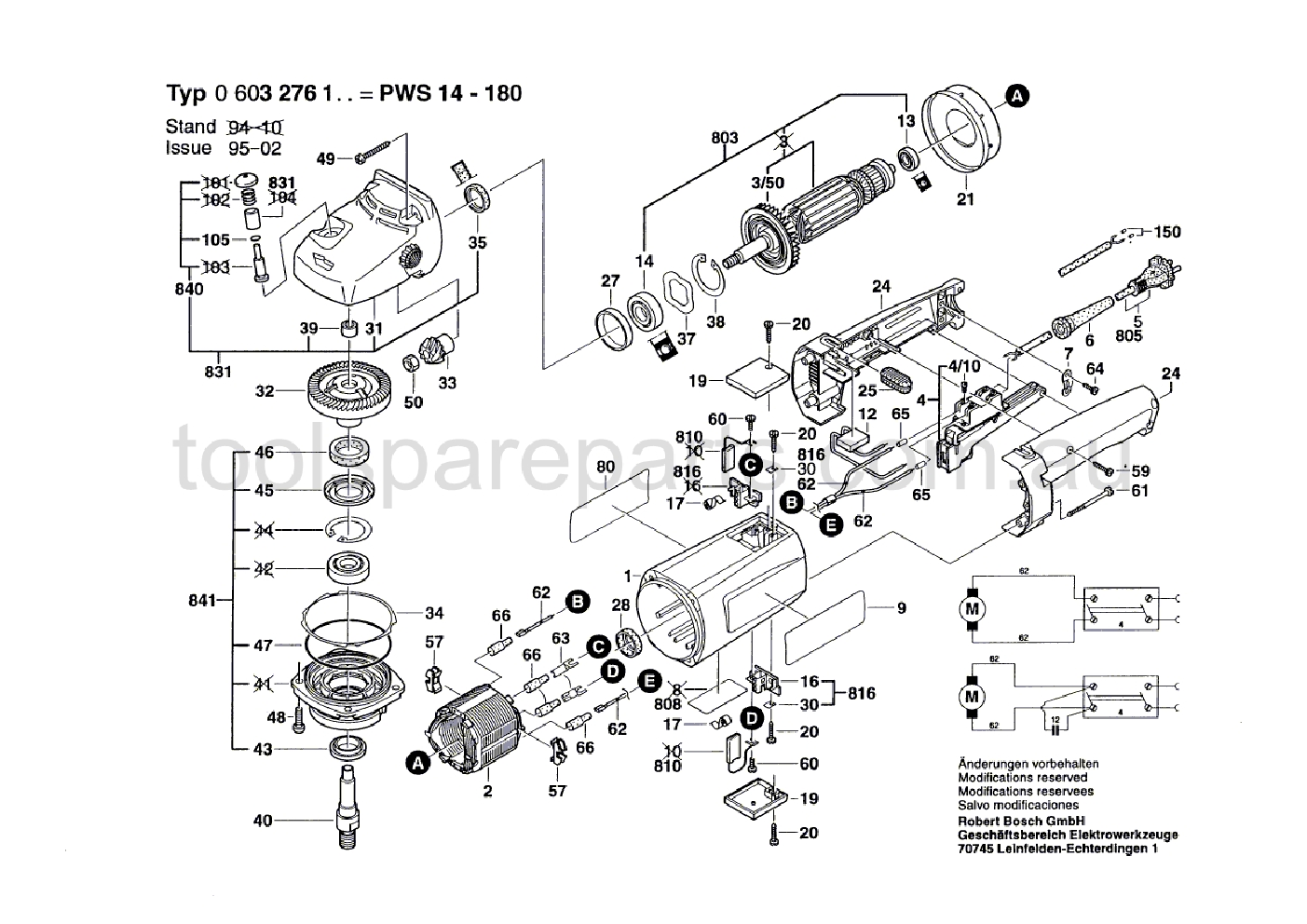 Bosch PWS 14-180 0603276137  Diagram 1