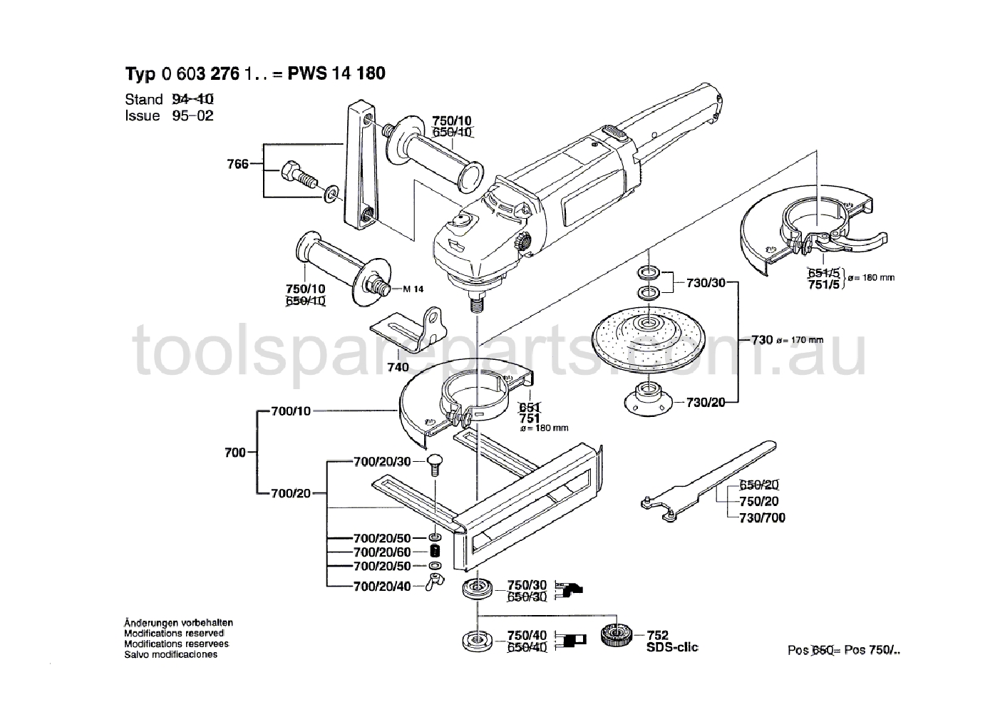Bosch PWS 14-180 0603276137  Diagram 2