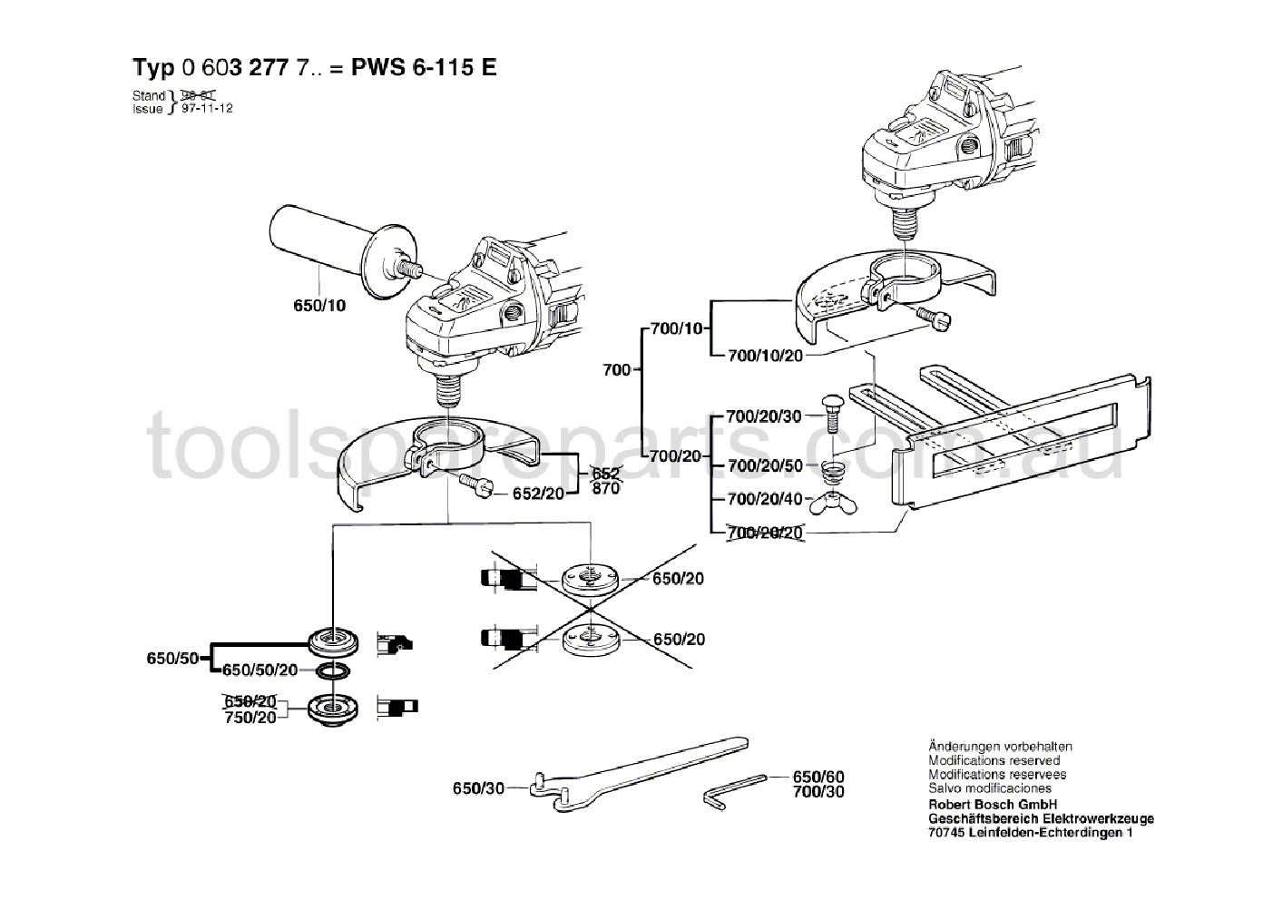 Bosch PWS 6-115 E 0603277737  Diagram 2