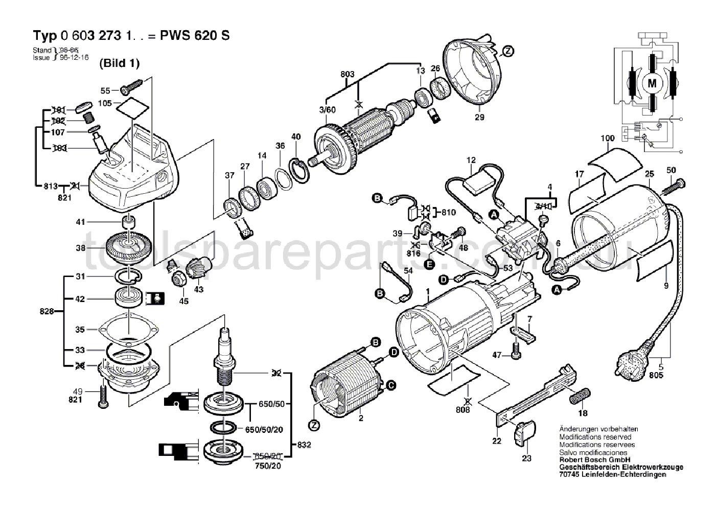 Bosch PWS 620 S 0603273137  Diagram 1