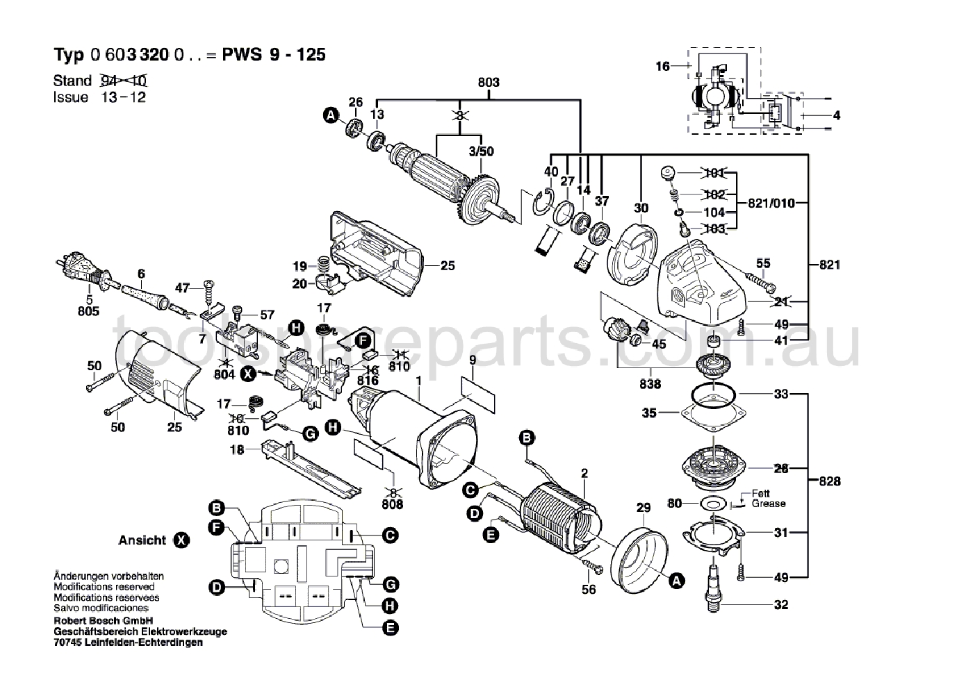 Bosch PWS 9-125 0603320037  Diagram 1