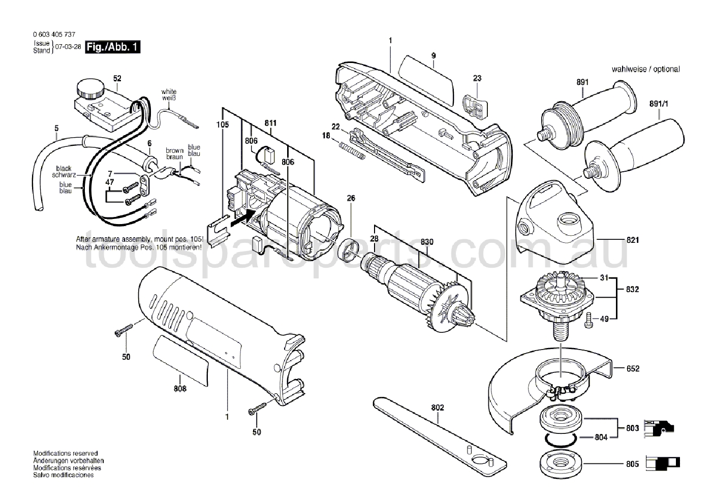 Bosch PWS 9-125 CE 0603405737  Diagram 1