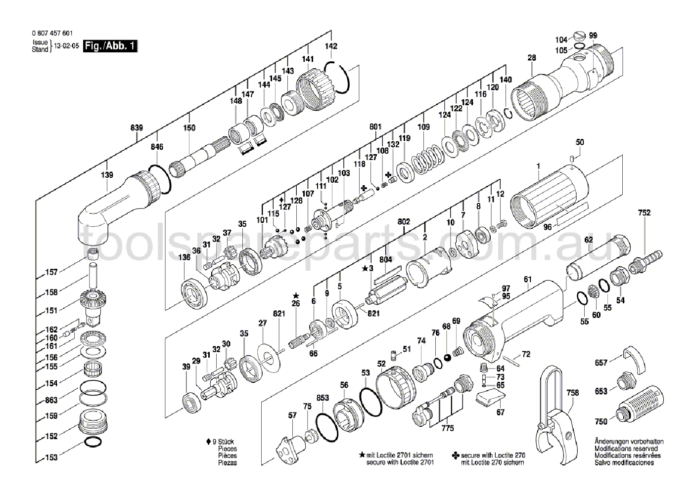 Bosch 740 WATT-SERIE 0607457601  Diagram 1
