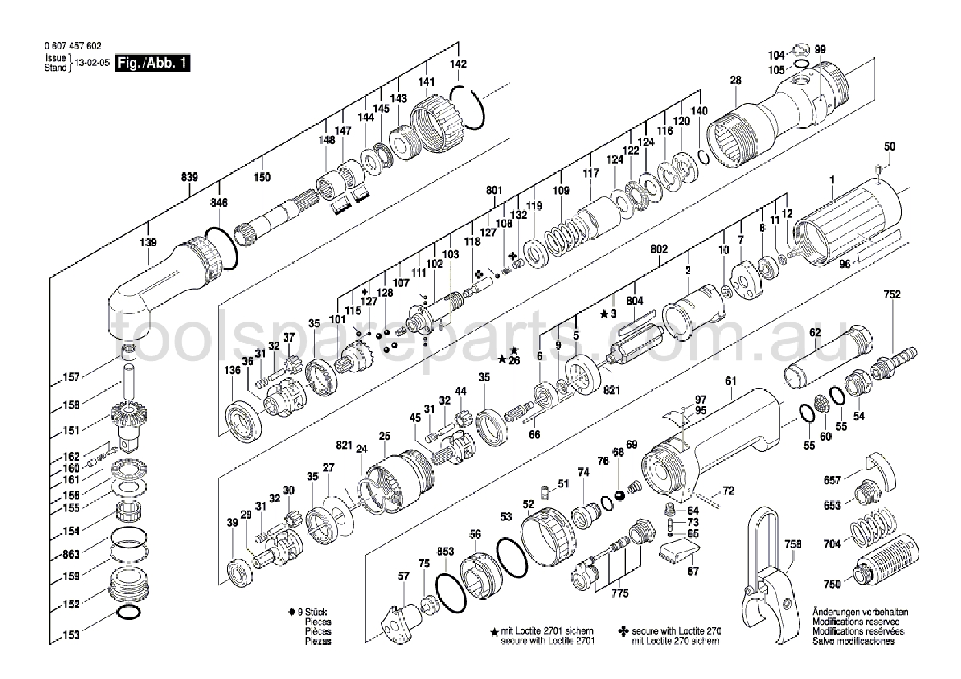 Bosch 740 WATT-SERIE 0607457602  Diagram 1