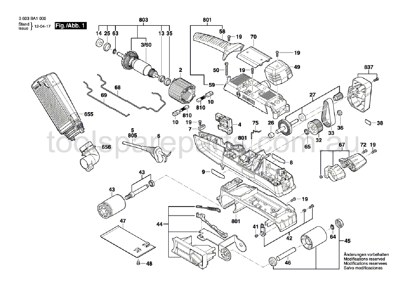 Bosch --- 3603BA1040  Diagram 1