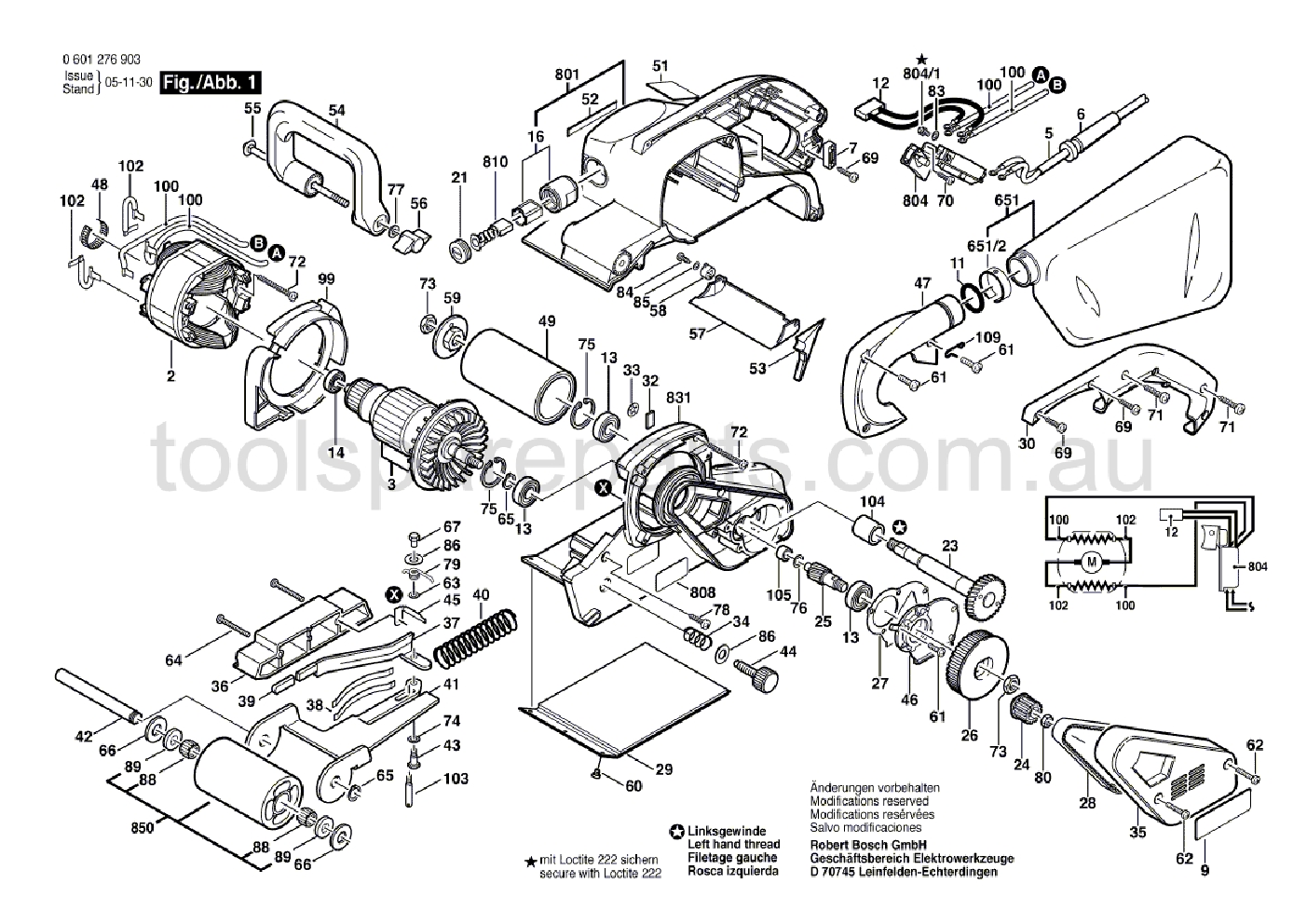 Bosch GBS 100 A 0601276937  Diagram 1