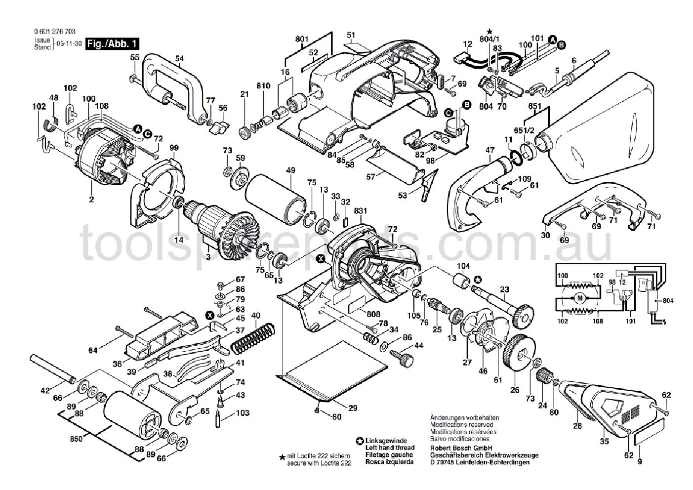 Bosch GBS 100 AE 0601276737  Diagram 1