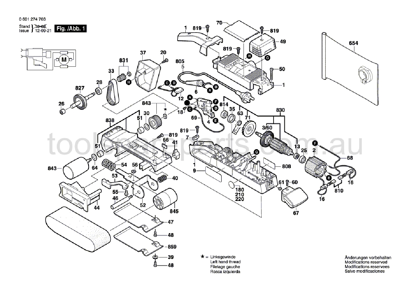 Bosch GBS 75 AE 0601274737  Diagram 1