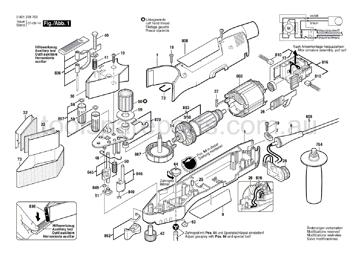 Bosch GVS 350 AE 0601278737  Diagram 1