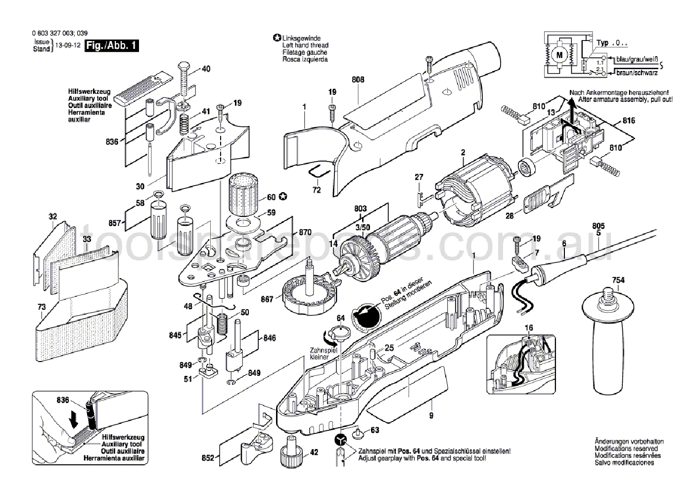 Bosch PVS 280 A 0603327037  Diagram 1