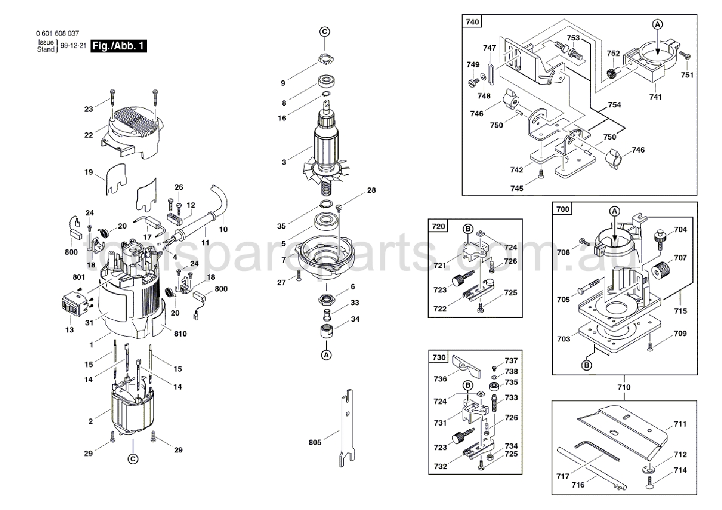 Bosch GUF 4-22 A 0601608037  Diagram 1
