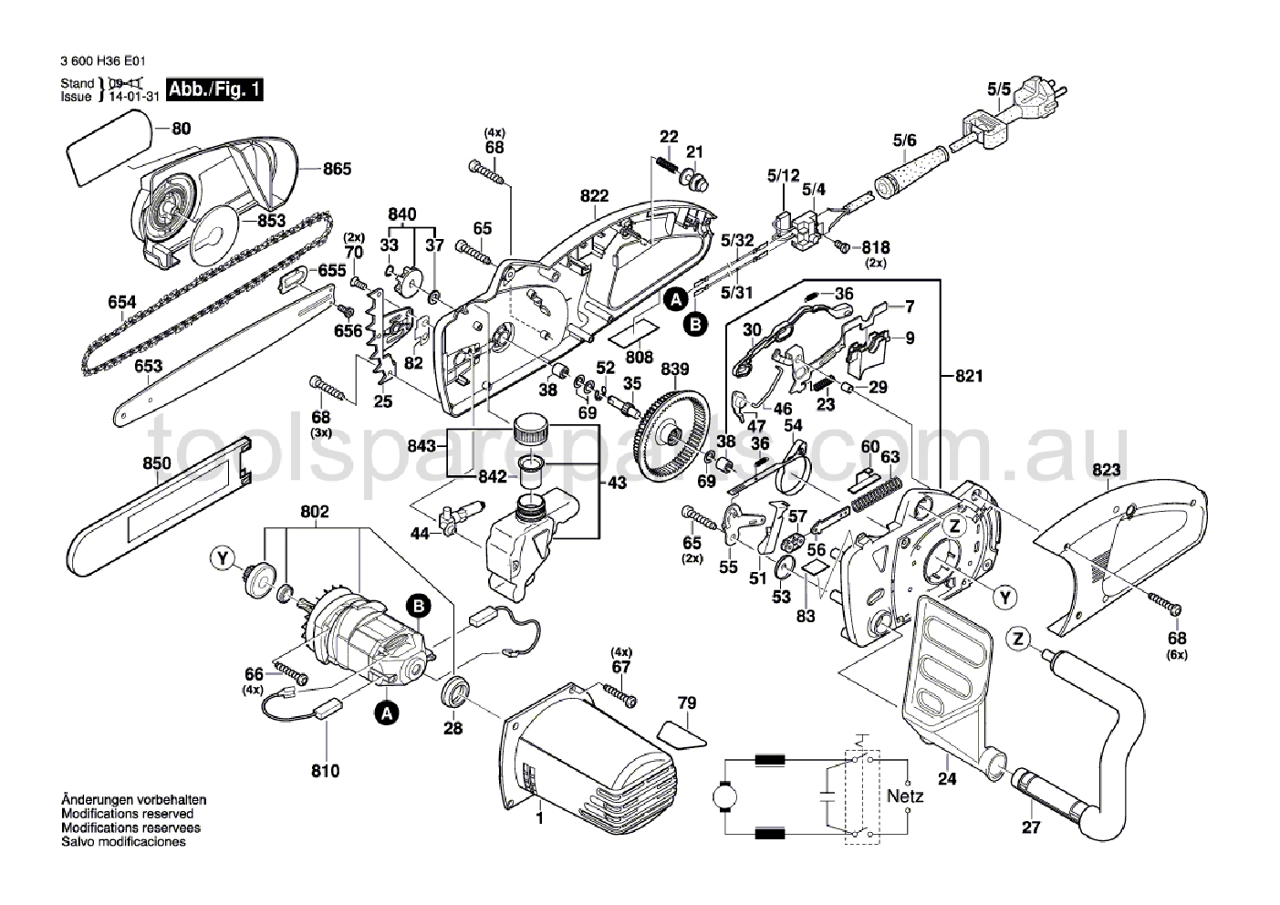 Bosch AKE 40-19 S 3600H36F41  Diagram 1