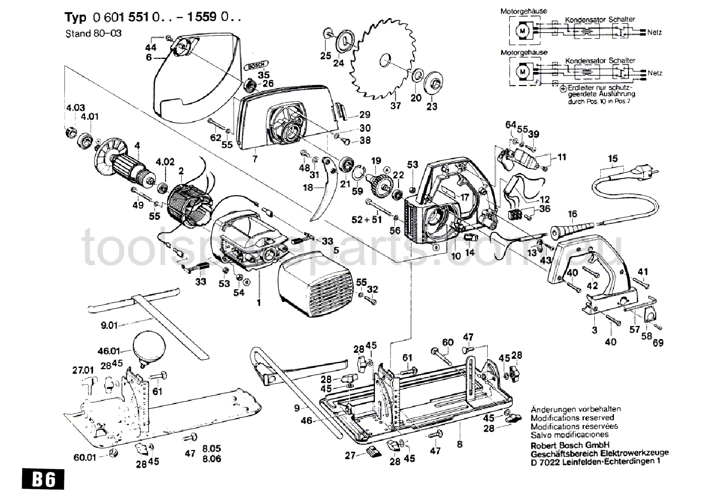 Bosch ---- 0601554061  Diagram 1