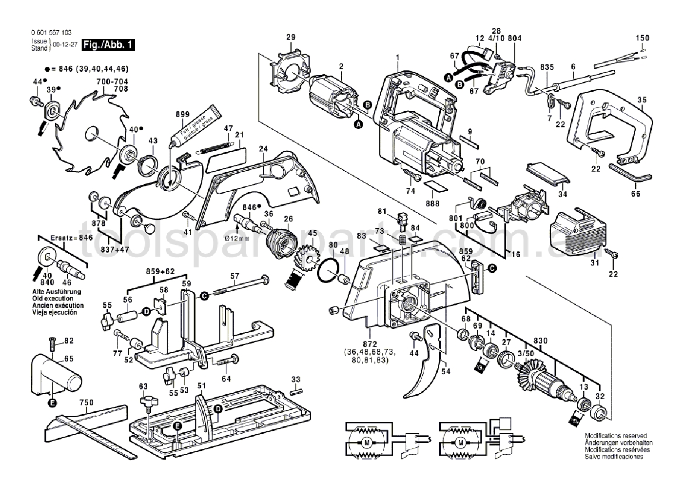 Bosch GKS 55 0601567137  Diagram 1