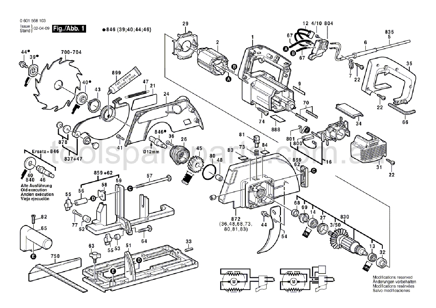Bosch GKS 65 0601568137  Diagram 1