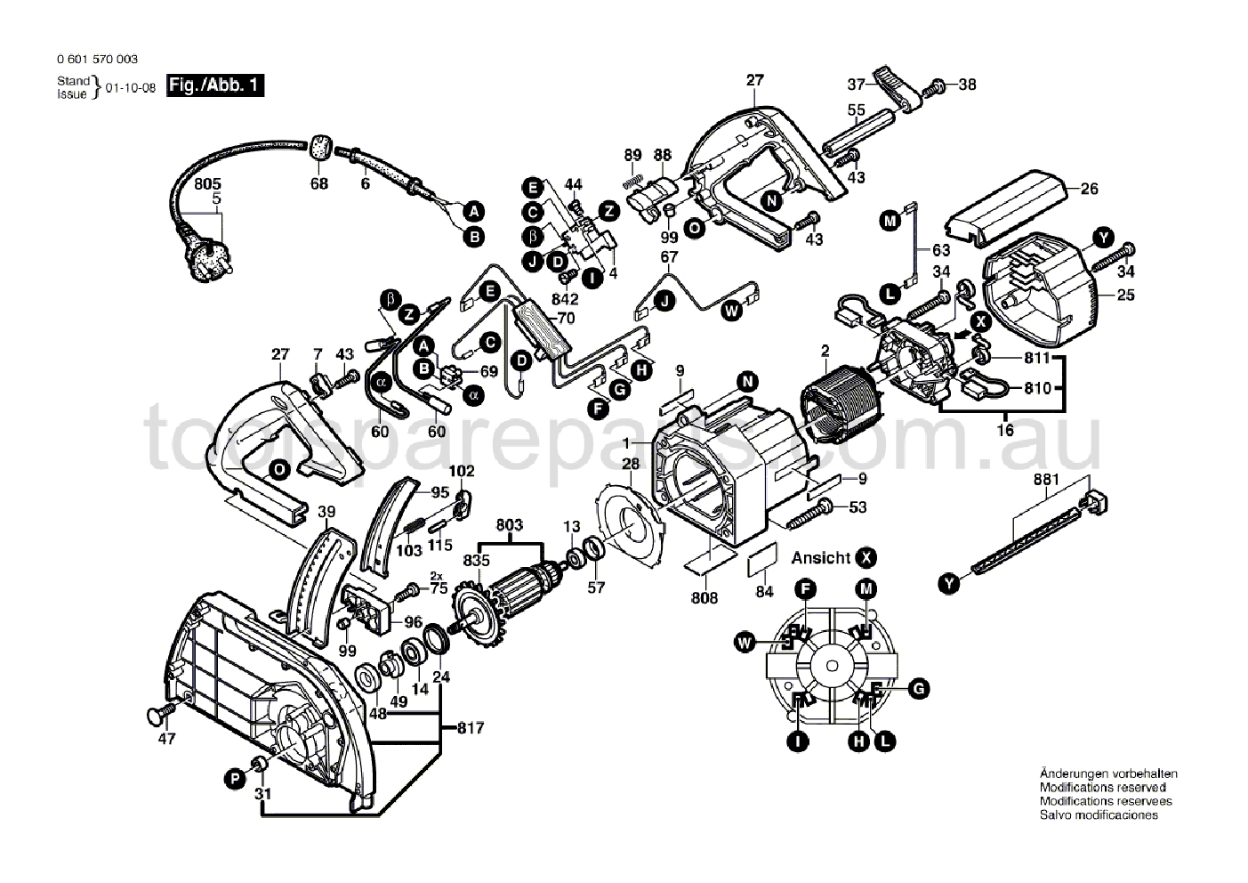 Bosch GKS 68 B 0601570037  Diagram 1