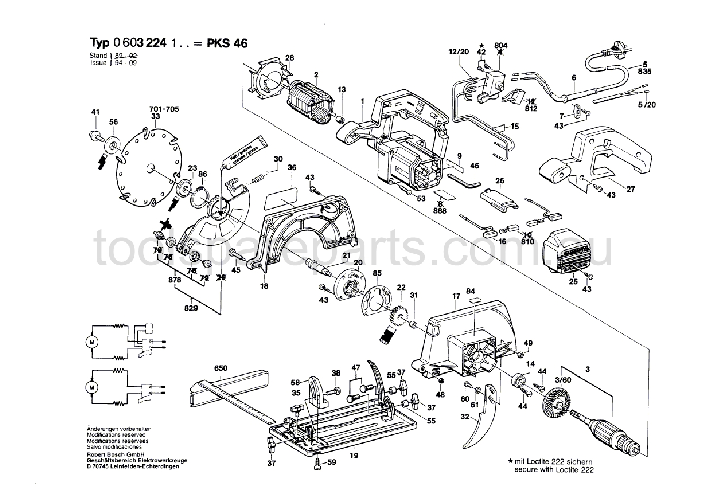 Bosch PKS 46 0603224137  Diagram 1