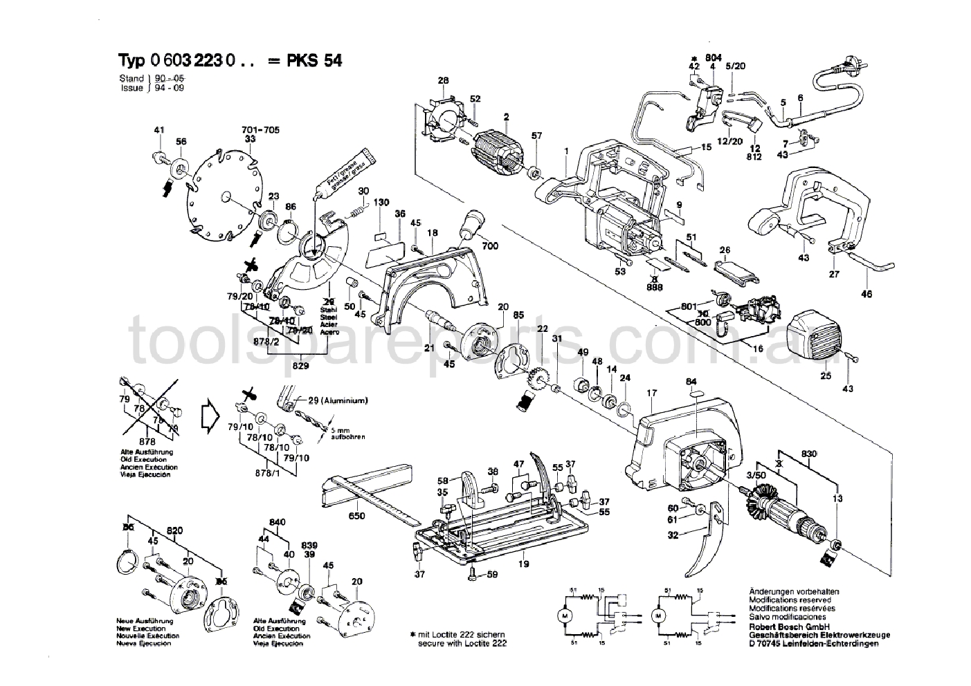 Bosch PKS 54 0603223037  Diagram 1