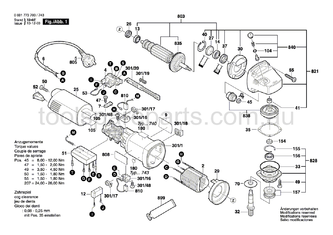 Bosch GBR 14 CA 0601773737  Diagram 1