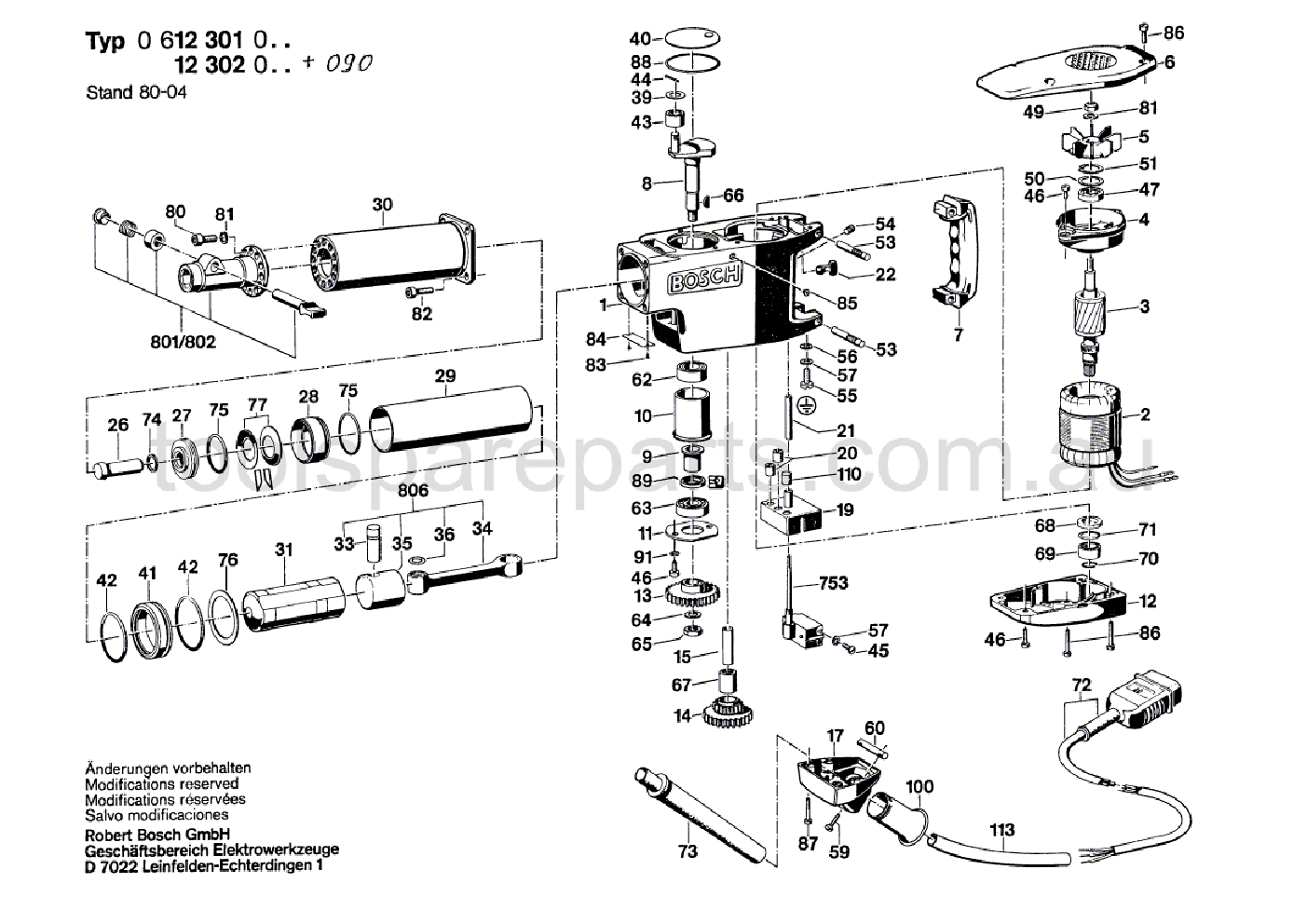 Bosch ---- 0612301001  Diagram 1