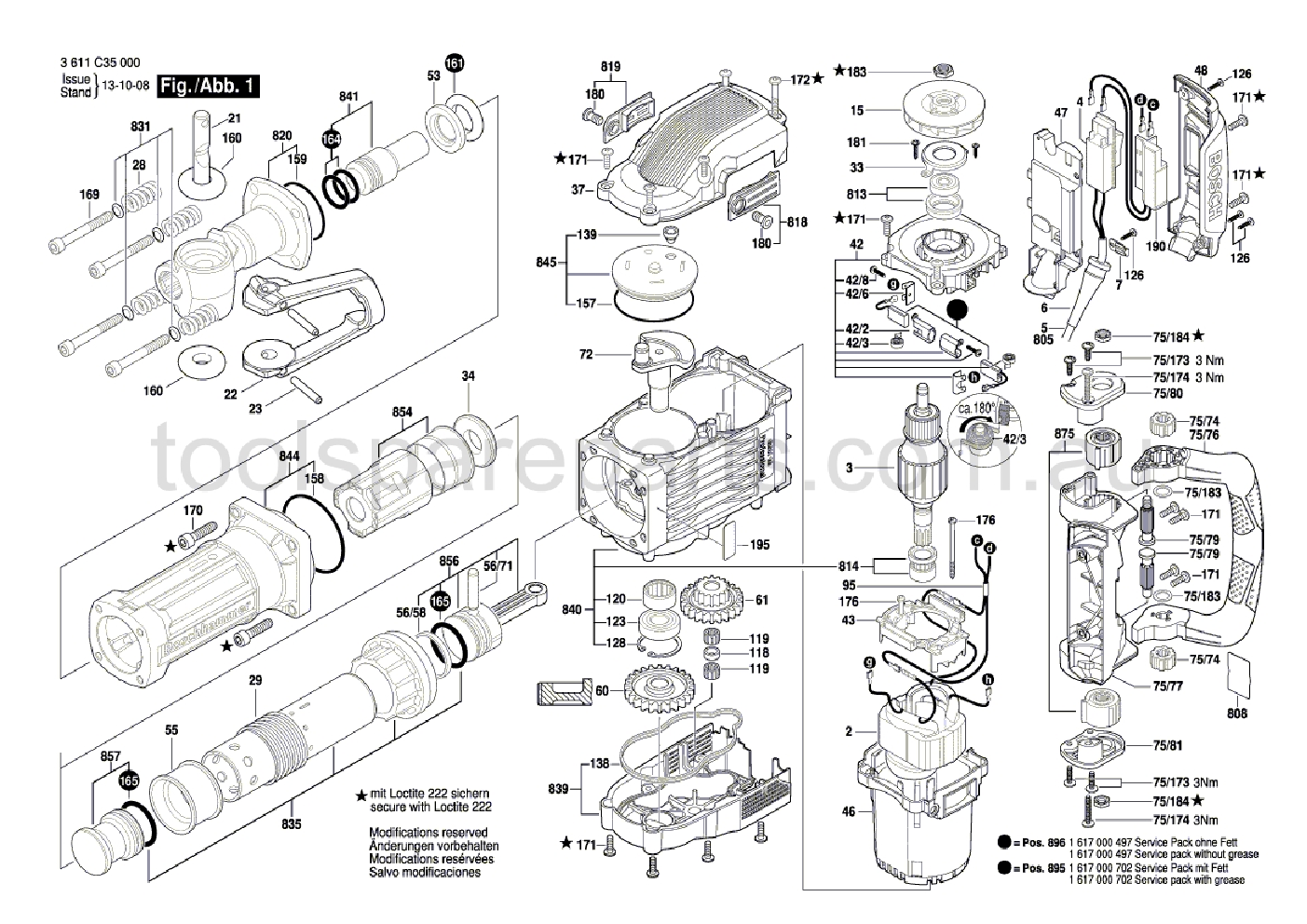Bosch GSH 16-28 3611C35040  Diagram 1