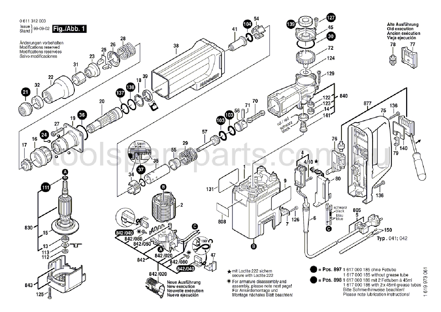 Bosch GSH 4 0611312037  Diagram 1
