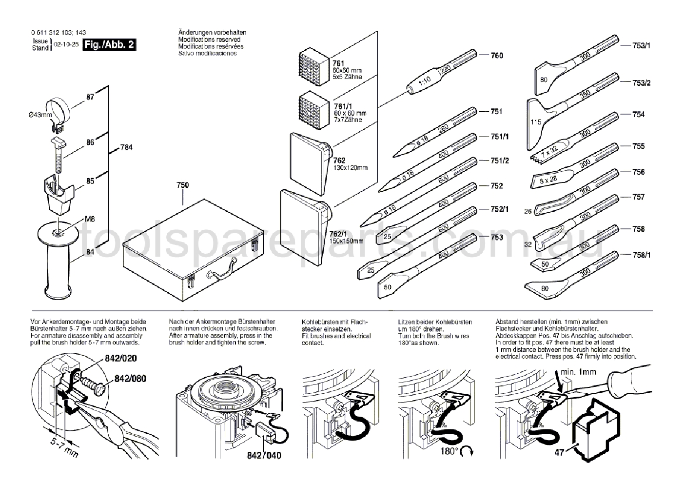 Bosch GSH 4 0611312137  Diagram 2