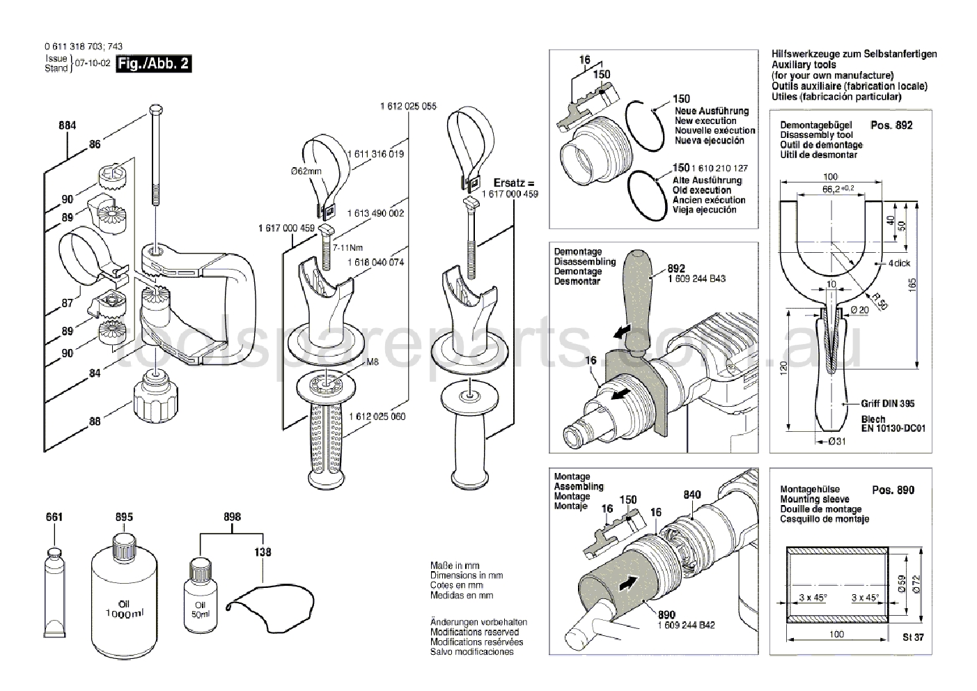 Bosch GSH 5 E 0611318737  Diagram 2
