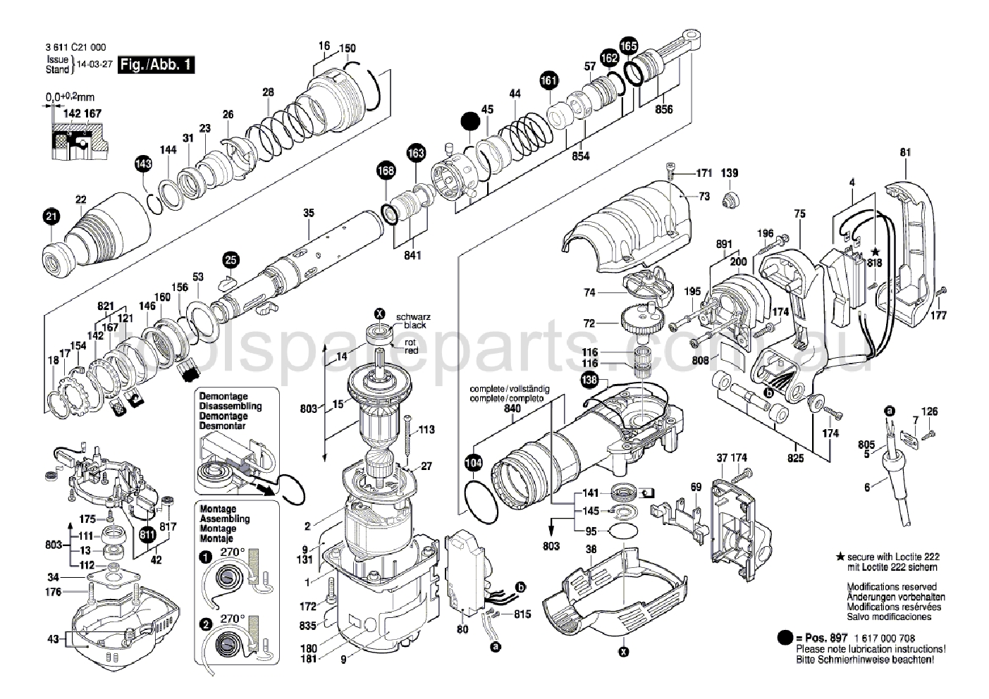 Bosch GSH 5CE 3611C21040  Diagram 1