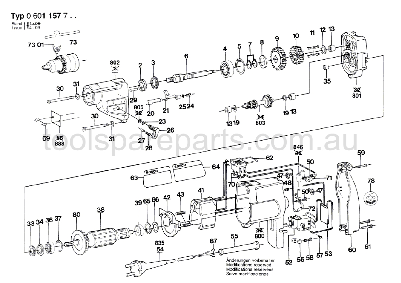 Bosch ELECTRONIC 0601157737  Diagram 1