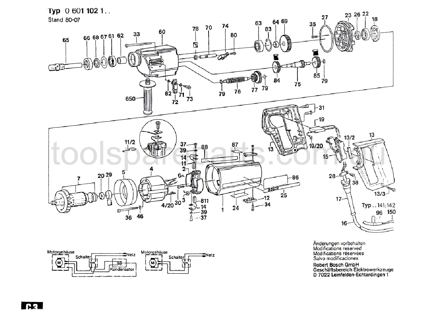 Bosch GBM 16-2 E 0601102137  Diagram 1