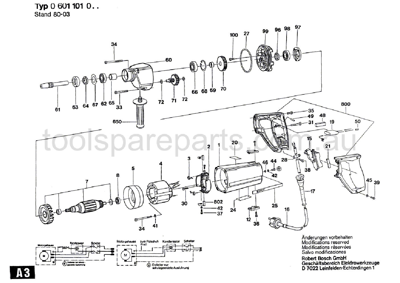 Bosch UB(J)75B 26 0601101021  Diagram 1