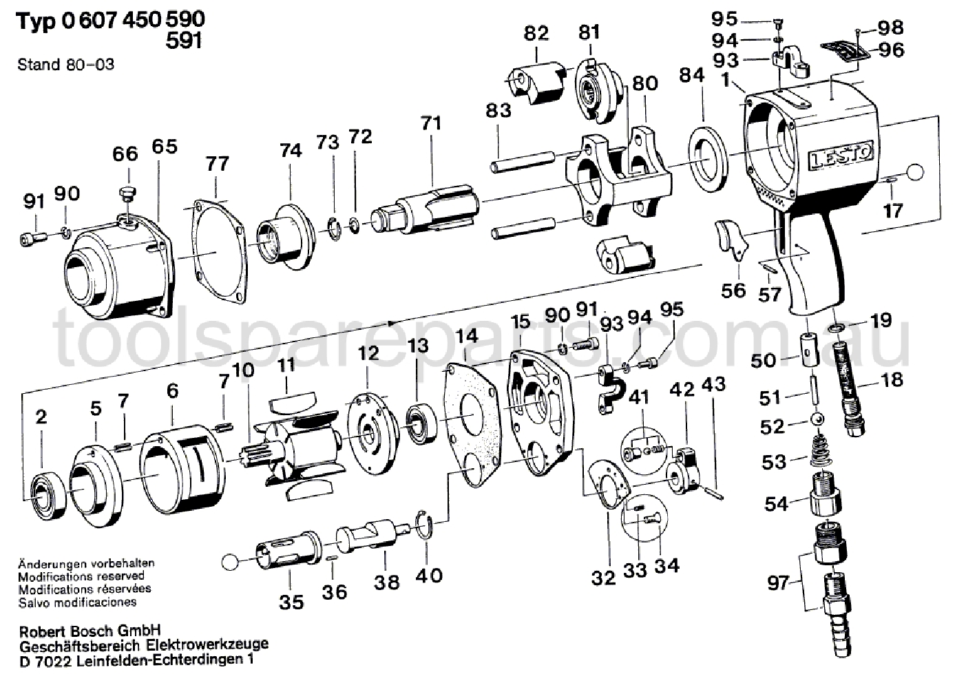 Bosch ---- 0607450591  Diagram 1