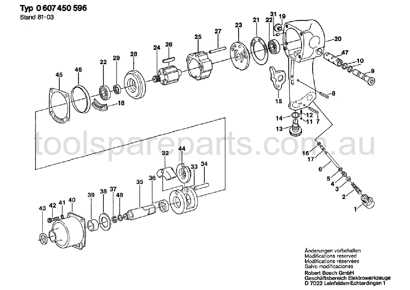 Bosch ---- 0607450596  Diagram 1