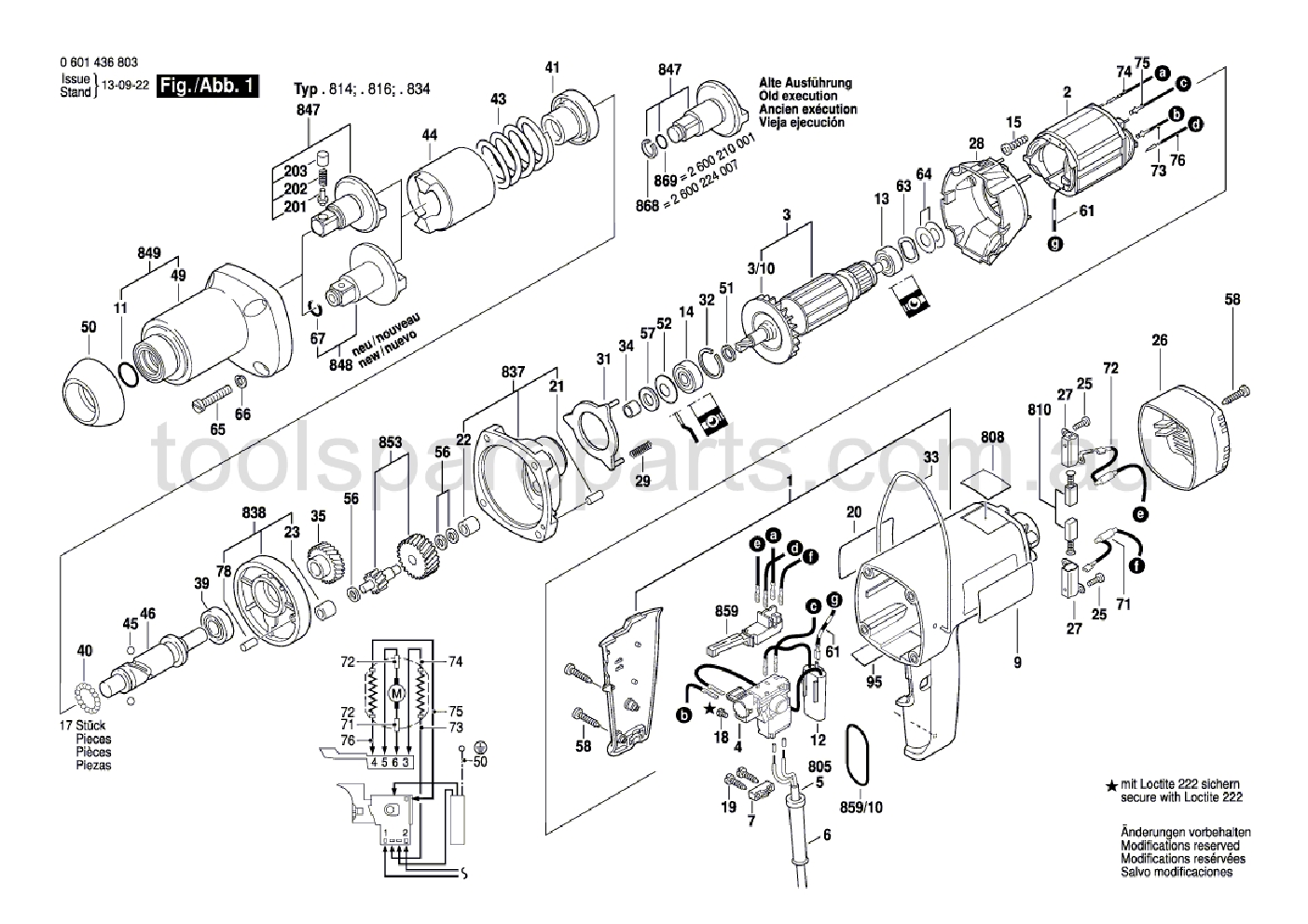 Bosch GDS 18-E 0601436837  Diagram 1
