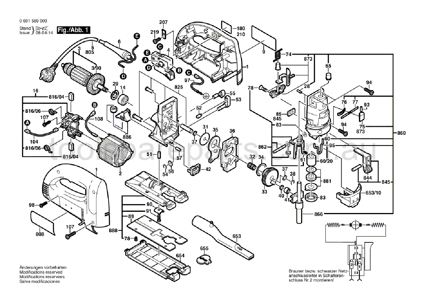 Bosch GST 100 B 0601589037  Diagram 1