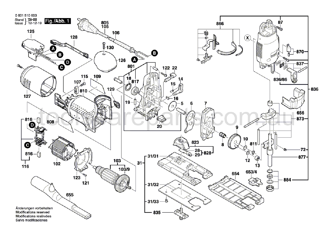 Bosch GST 120 E 0601510637  Diagram 1