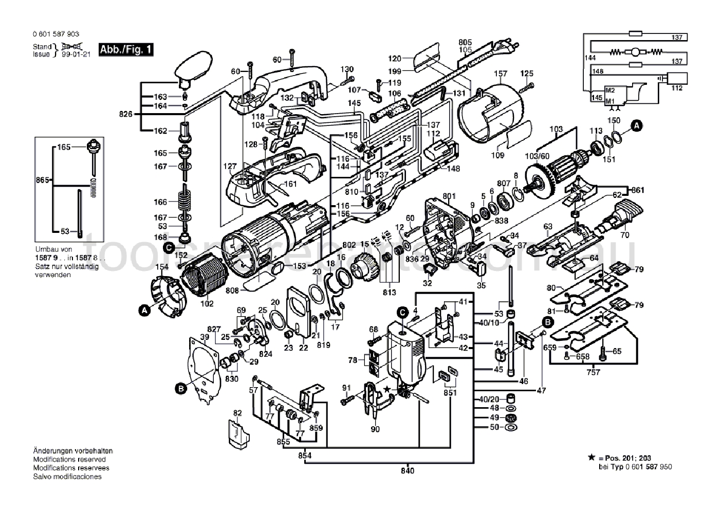 Bosch GST 60 PBAE 0601587937  Diagram 1