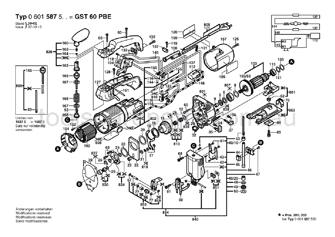 Bosch GST 60 PBE 0601587537  Diagram 1