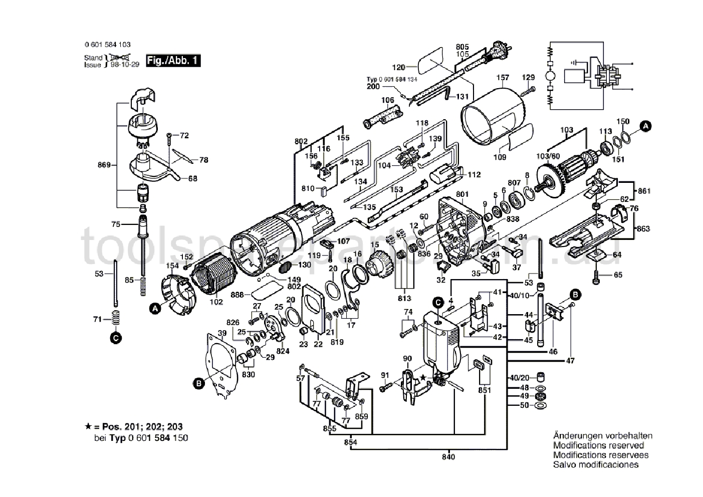 Bosch GST 85 P 0601584137  Diagram 1