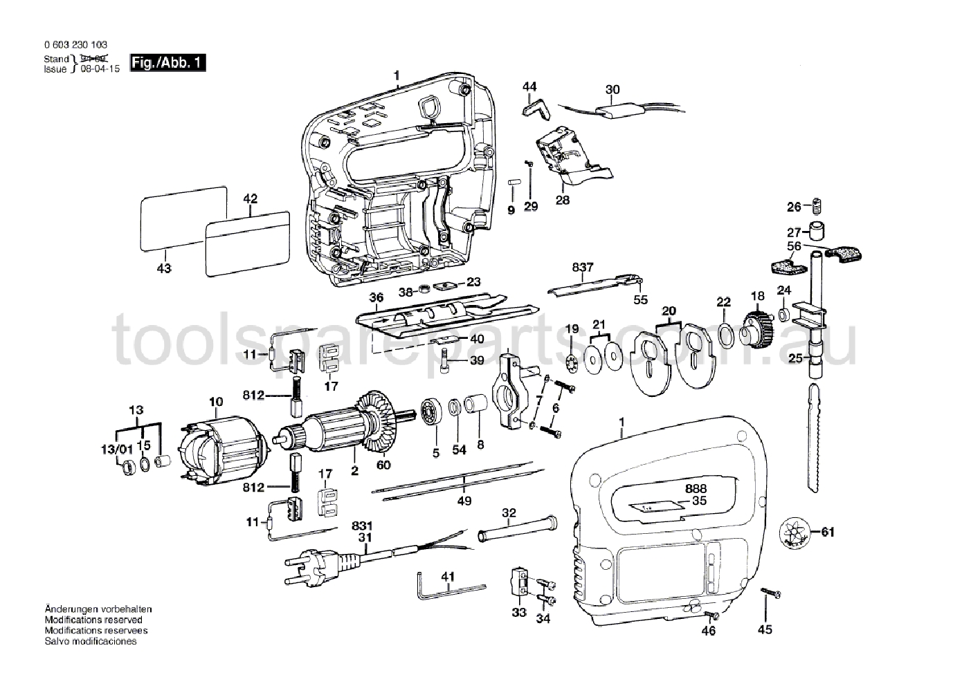 Bosch PST 50 0603230137  Diagram 1