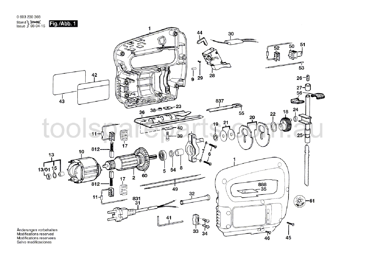 Bosch PST 50-2 0603230337  Diagram 1