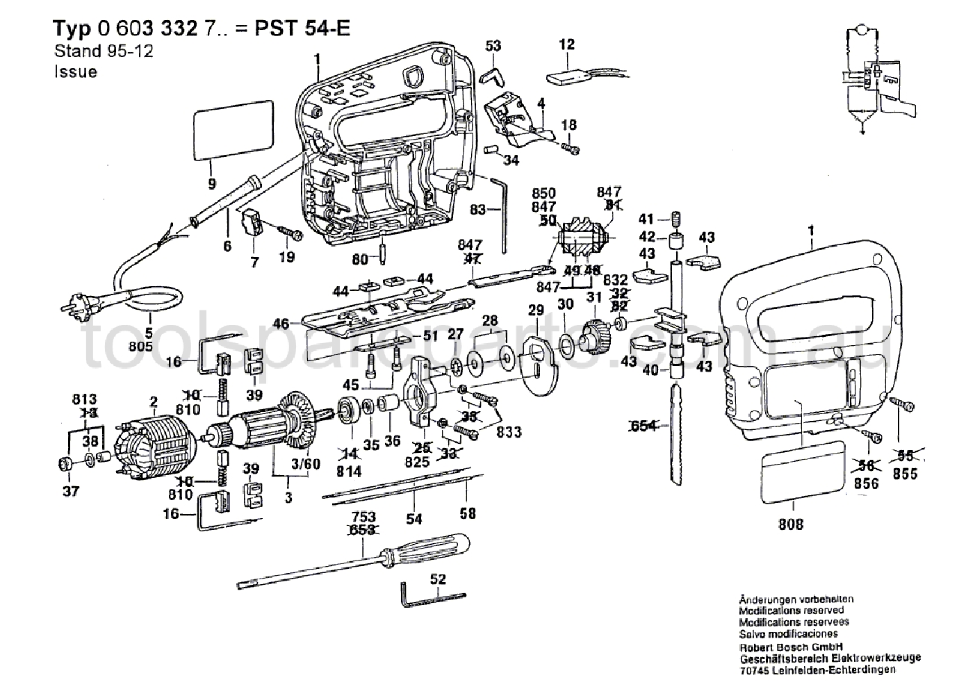 Bosch PST 54 E 0603332737  Diagram 1
