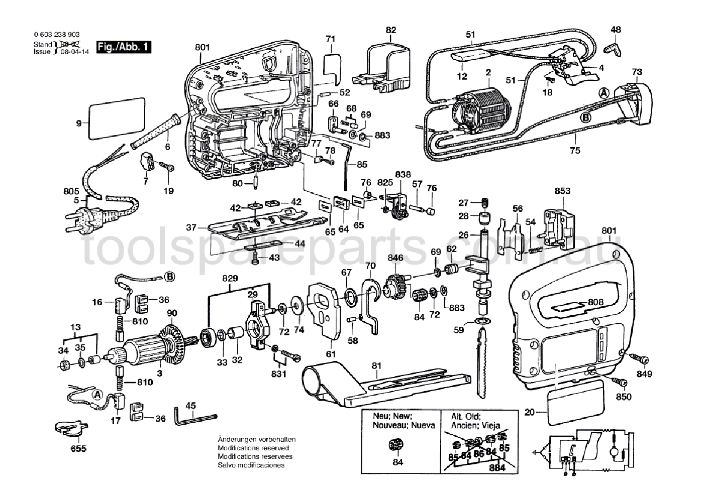 Bosch PST 60 PEA 0603238937  Diagram 1
