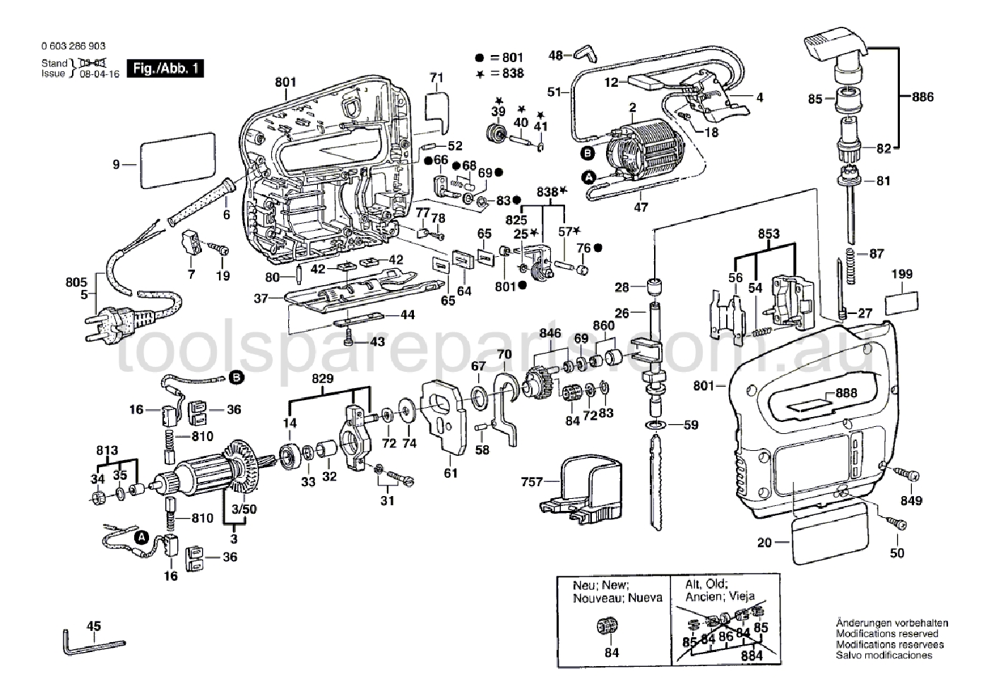 Bosch PST 65 PAE 0603286937  Diagram 1