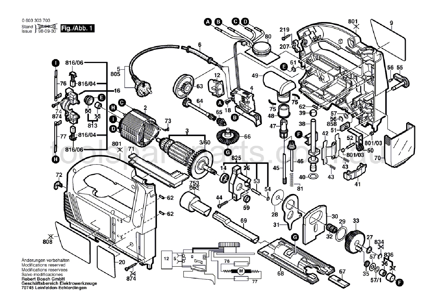 Bosch PST 800 PAC 0603303737  Diagram 1