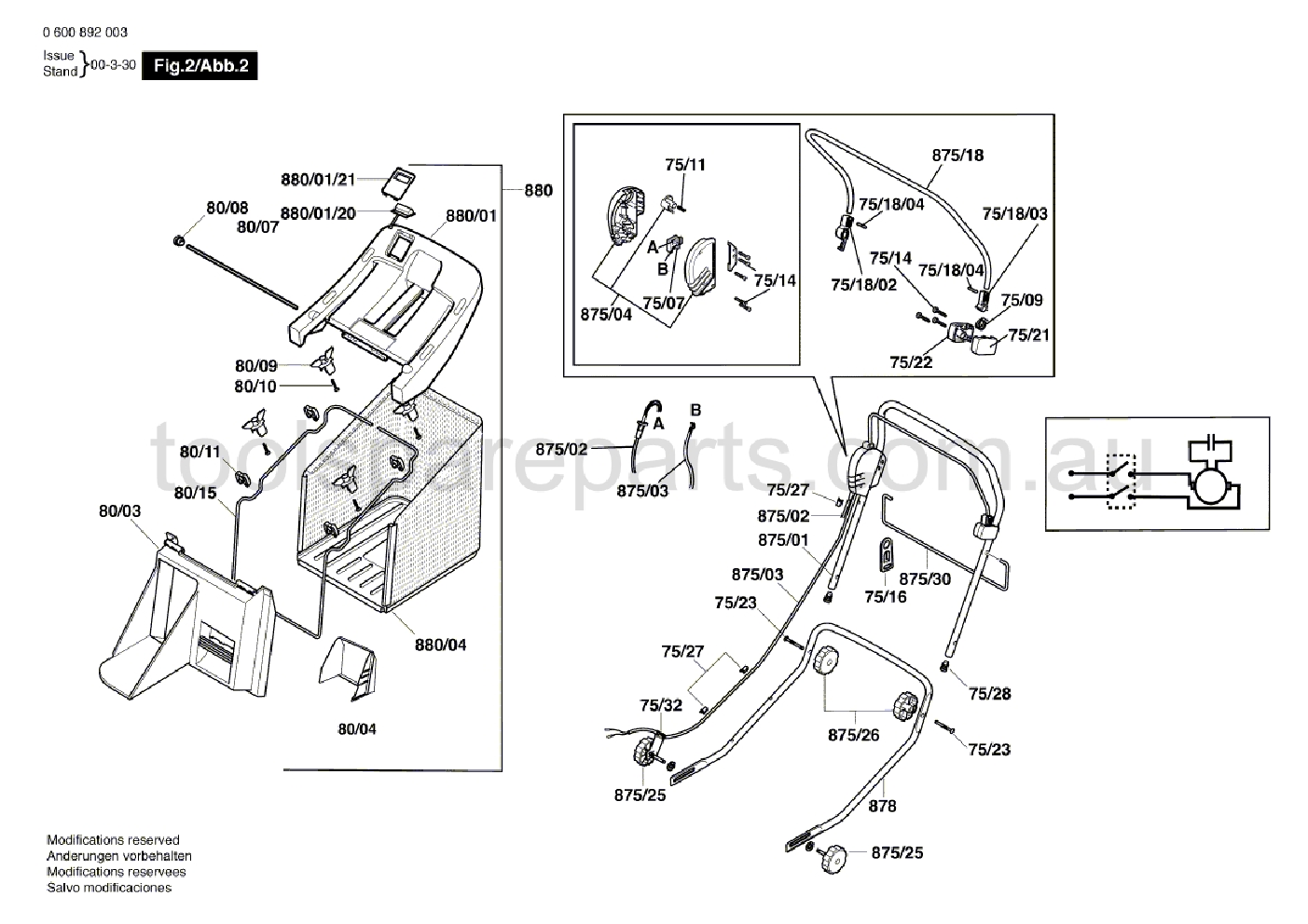 Bosch ARM 36 0600892037  Diagram 2