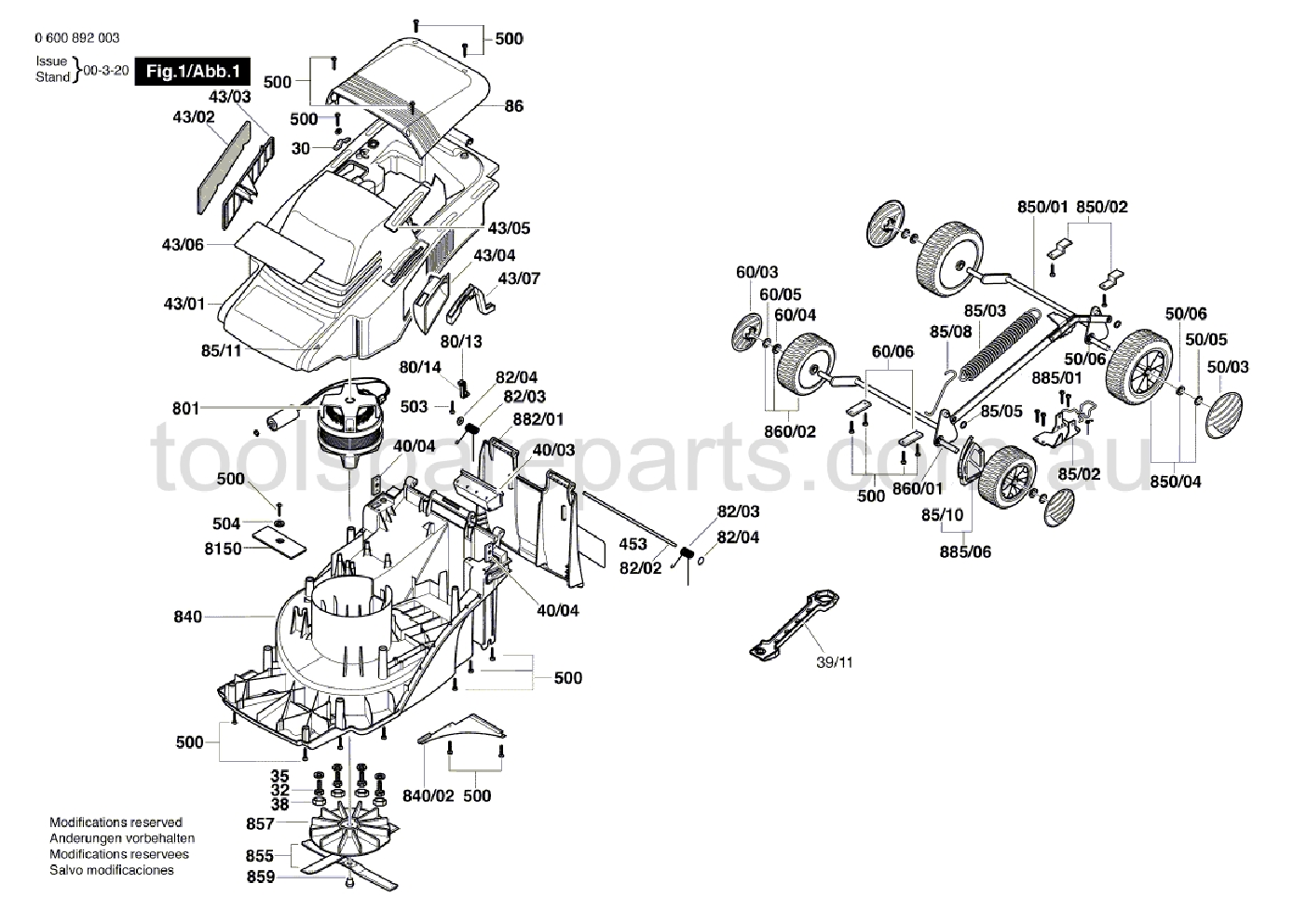 Bosch ARM 36 0600892037  Diagram 1