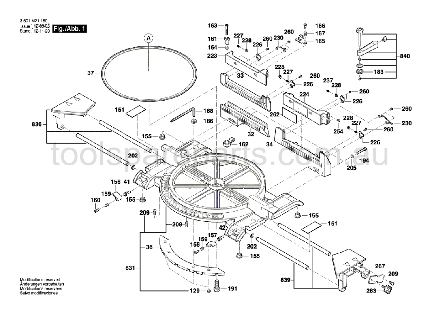 Bosch GCM 12 MX 3601M21140  Diagram 1
